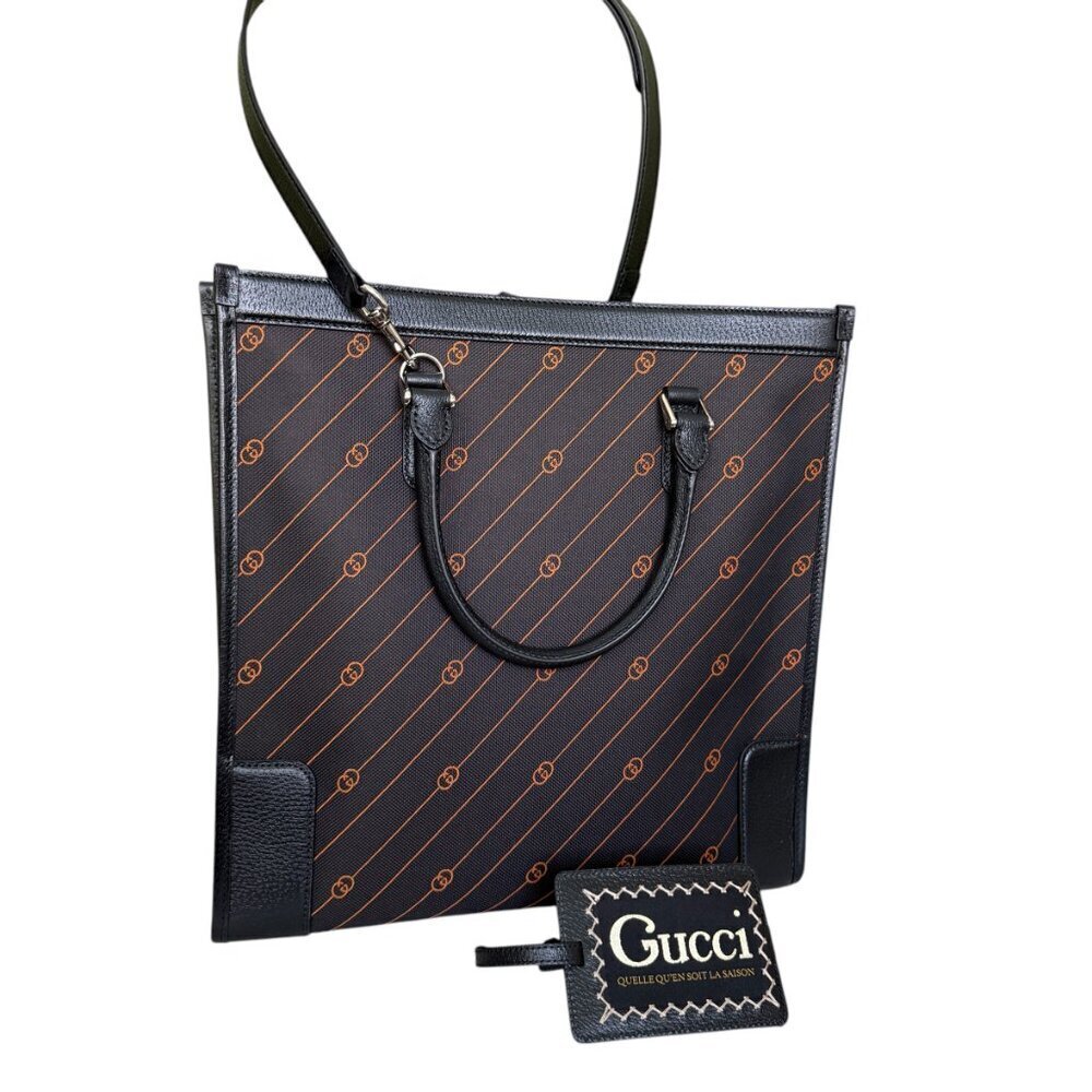 Gucci 752586 Unisex Interlocking Medium Jacquard GG Tote Bag - Picture 11 of 16